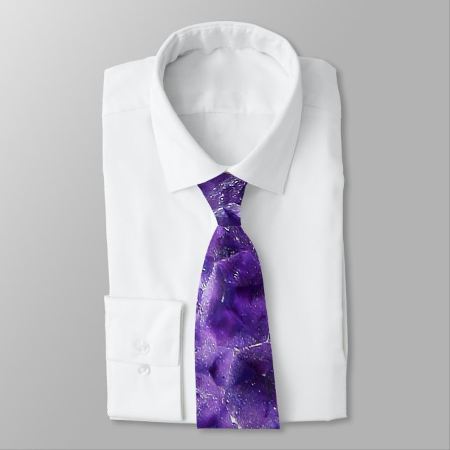 Falln Amethyst Peaks Neck Tie (Tied)