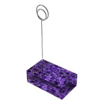 Falln Amethyst Peaks Place Card Holder by FallnAngelCreations at Zazzle