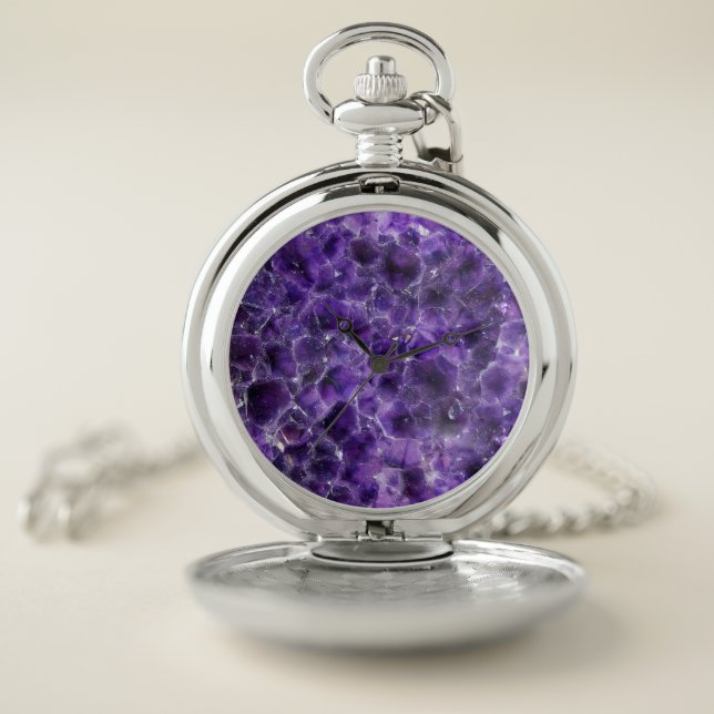 Falln Amethyst Peaks Pocket Watch (Inside)