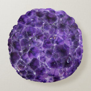 Falln Amethyst Peaks Round Pillow