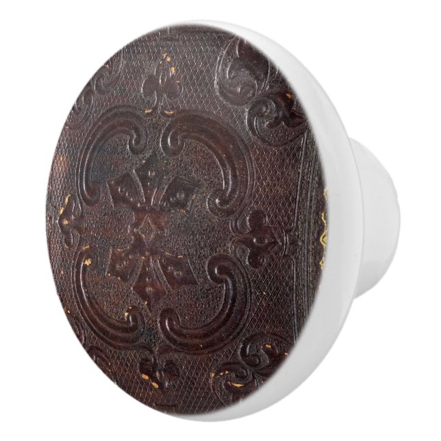 Falln Ancient Leather Book Ceramic Knob (Right)