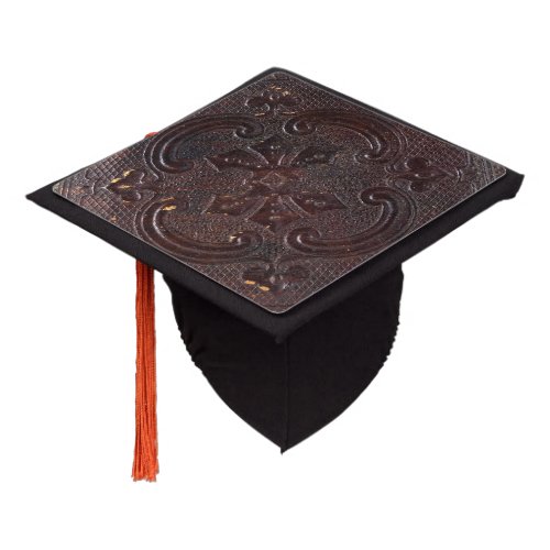 Falln Ancient Leather Book Graduation Cap Topper