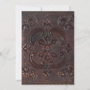 Falln Ancient Leather Book Invitation