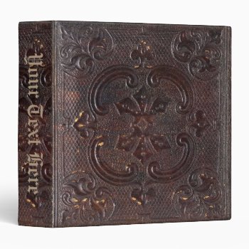 Falln Ancient Leather Book (text) Binder by FallnAngelCreations at Zazzle