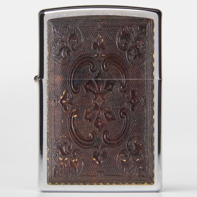 Falln Ancient Leather Zippo Lighter (Front)