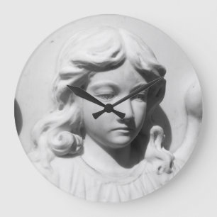 Falln Angel in Mourning Large Clock