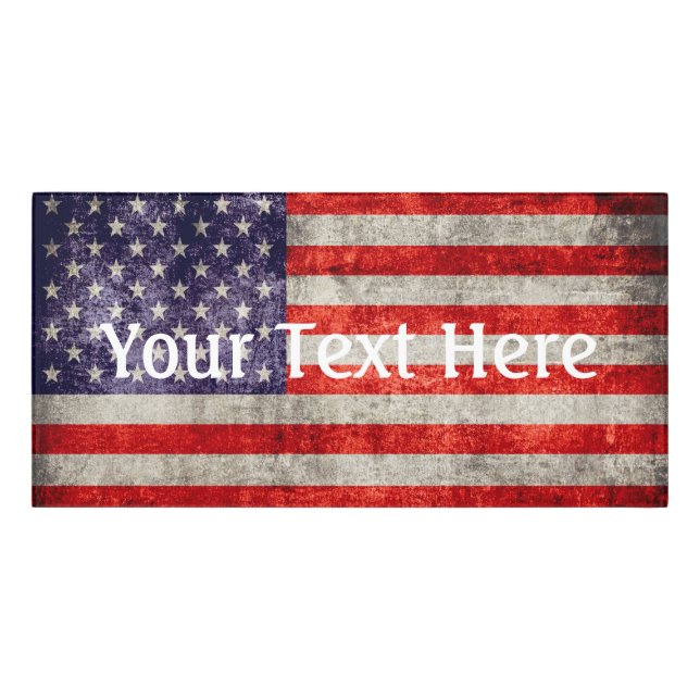 Falln Antique American Flag Door Sign (Classic Front)