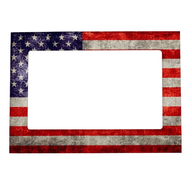 Falln Antique American Flag Magnetic Photo Frame (Front)