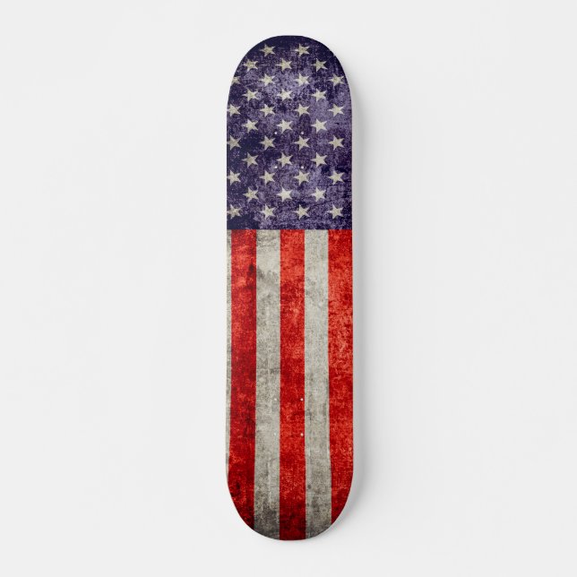 Falln Antique American Flag Skateboard Deck (Front)