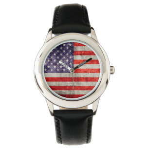 Falln Antique American Flag Watch
