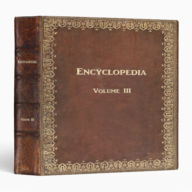 Falln Antique Encyclopedia Book 3 Ring Binder (Front/Spine)