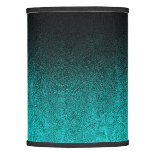 Falln Aqua & Black Glitter Gradient Lamp Shade