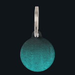 Falln Aqua & Black Glitter Gradient Pet Name Tag<br><div class="desc">Click 'Customize' to add in your own personalized text!

If it happens to say “Your Text Here”,  but you don’t want the text on your item,  click ‘customize’ and delete the text before adding it to your cart.</div>