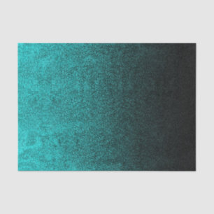 Falln Aqua & Black Glitter Gradient Tissue Paper