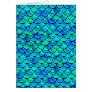 Falln Aqua Blue Scales Cards