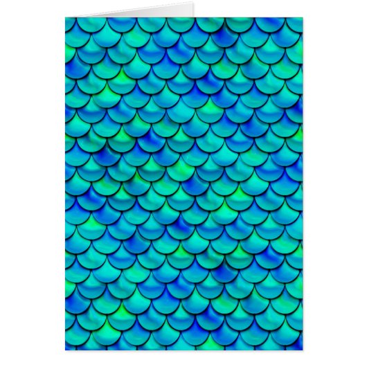 Falln Aqua Blue Scales Cards (Front)