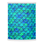 Falln Aqua Blue Scales Lamp Shade (Left)