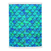 Falln Aqua Blue Scales Lamp Shade (Back)