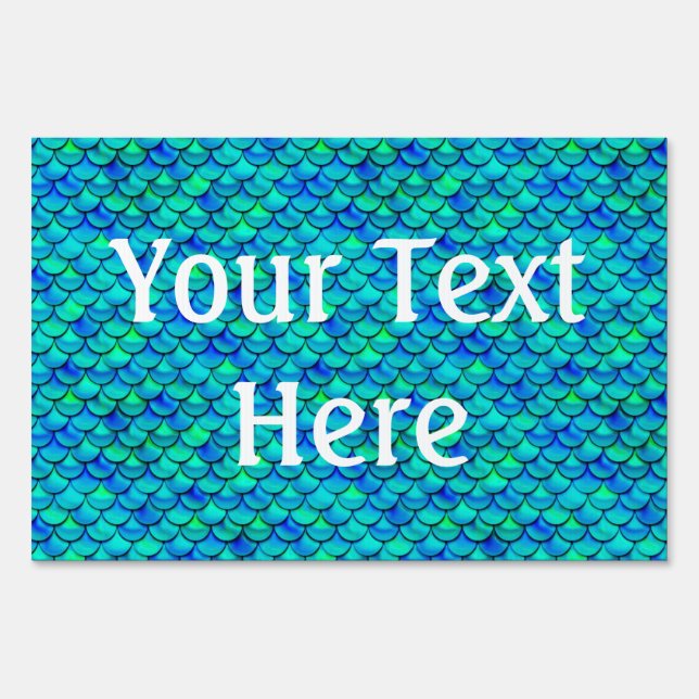 Falln Aqua Blue Scales Sign (Front)
