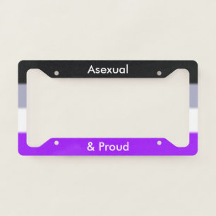 Falln Asexual and Proud License Plate Frame