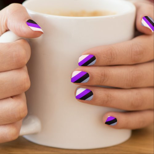 Falln Asexual Pride Flag Minx Nail Wraps