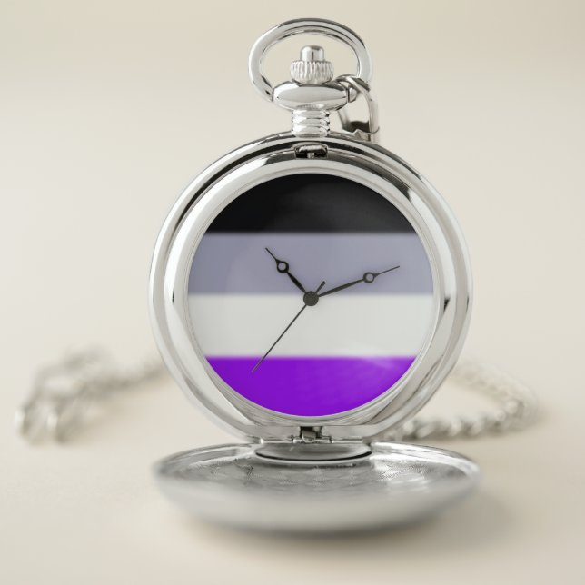 Falln Asexual Pride Flag Pocket Watch (Inside)