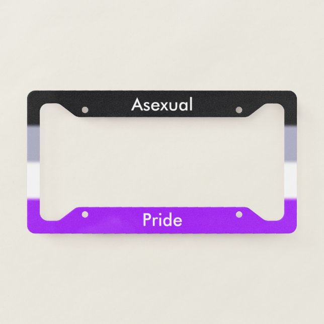 Falln Asexual Pride License Plate Frame (Front)