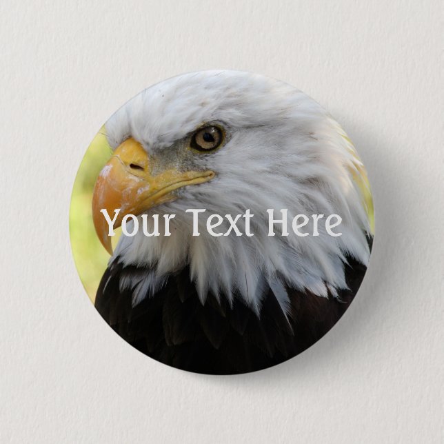 Falln Bald Eagle Liberty Pinback Button (Front)