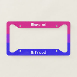 Falln Bisexual and Proud License Plate Frame