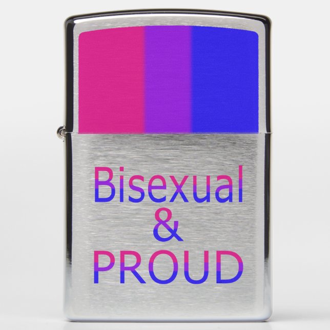 Falln Bisexual and Proud Zippo Lighter (Front)