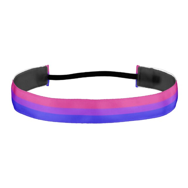 Falln Bisexual Pride Flag Athletic Headband (Front)