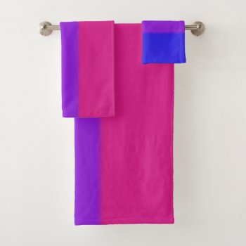Falln Bisexual Pride Flag Bath Towel Set by FallnAngelCreations at Zazzle