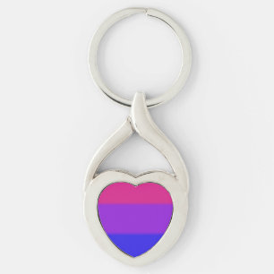 Falln Bisexual Pride Flag Keychain