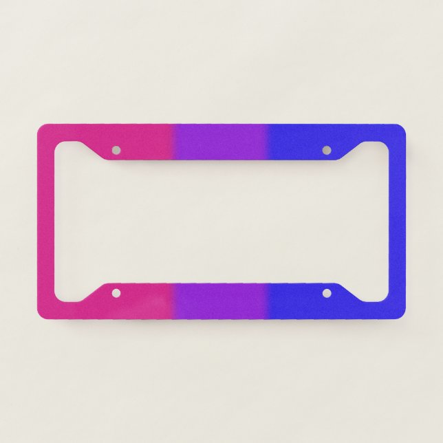 Falln Bisexual Pride Flag License Plate Frame (Front)