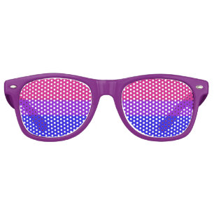 Falln Bisexual Pride Flag Retro Sunglasses