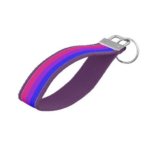 Falln Bisexual Pride Flag Wrist Keychain