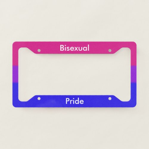 Falln Bisexual Pride License Plate Frame