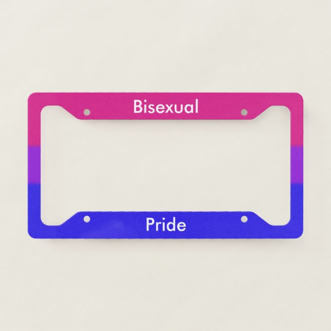 Falln Bisexual Pride License Plate Frame (Front)