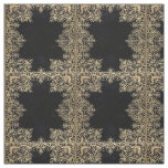 Falln Black And Gold Filigree Fabric