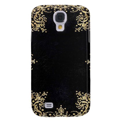 Falln Black And Gold Filigree Galaxy S4 Cover