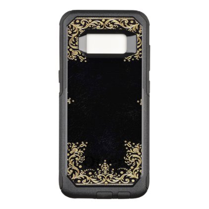 Falln Black And Gold Filigree OtterBox Commuter Samsung Galaxy S8 Case