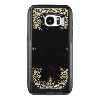 Falln Black And Gold Filigree OtterBox Samsung Galaxy S7 Edge Case