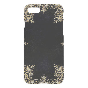 Falln Black And Gold Filigree iPhone SE/8/7 Case
