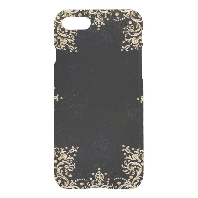 Falln Black And Gold Filigree Uncommon iPhone Case (Back)
