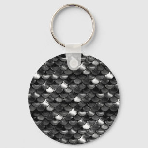 Falln Black and White Scales Keychain