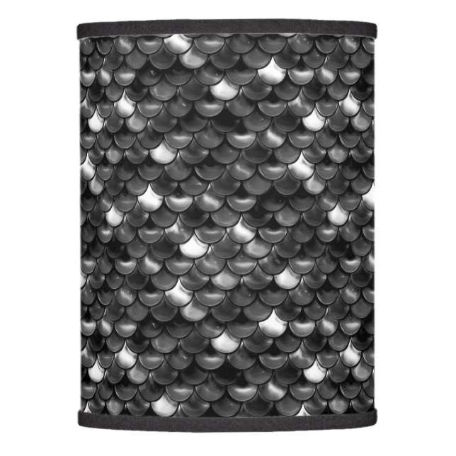 Falln Black and White Scales Lamp Shade (Front)