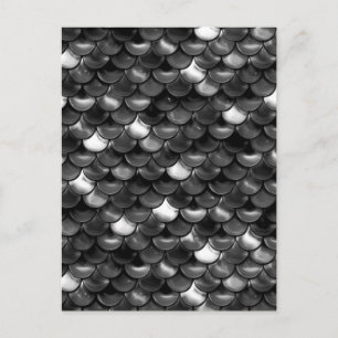 Falln Black and White Scales Postcard