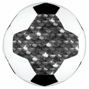 Falln Black and White Scales Soccer Ball