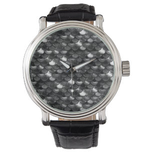 Falln Black and White Scales Watch