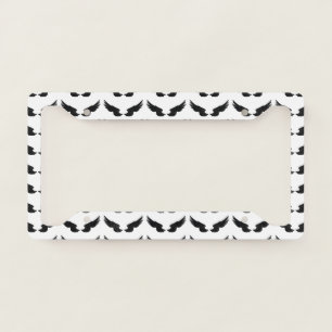 Falln Black Angel Wings License Plate Frame